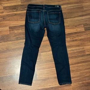 American Eagle Dark Wash skinny super stretch jegging very nice win little sz 14